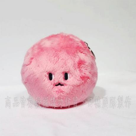 10Cm粉色小球絨毛吊飾(絨毛娃娃/填充絨毛玩具/U型頸抱枕)
